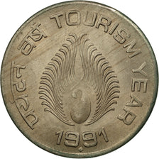 Münze, INDIA-REPUBLIC, Rupee, 1991, S+, Copper-nickel, KM:91