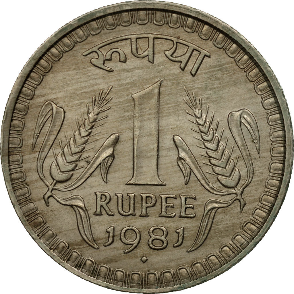 Munten, INDIAASE REPUBLIEK, Rupee, 1981, FR+, Copper-nickel, KM:78.3