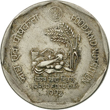 Monnaie, INDIA-REPUBLIC, Rupee, 1992, Calcutta, TB+, Copper-nickel, KM:94