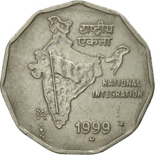 Monnaie, INDIA-REPUBLIC, 2 Rupees, 1999, TB+, Copper-nickel, KM:121.4