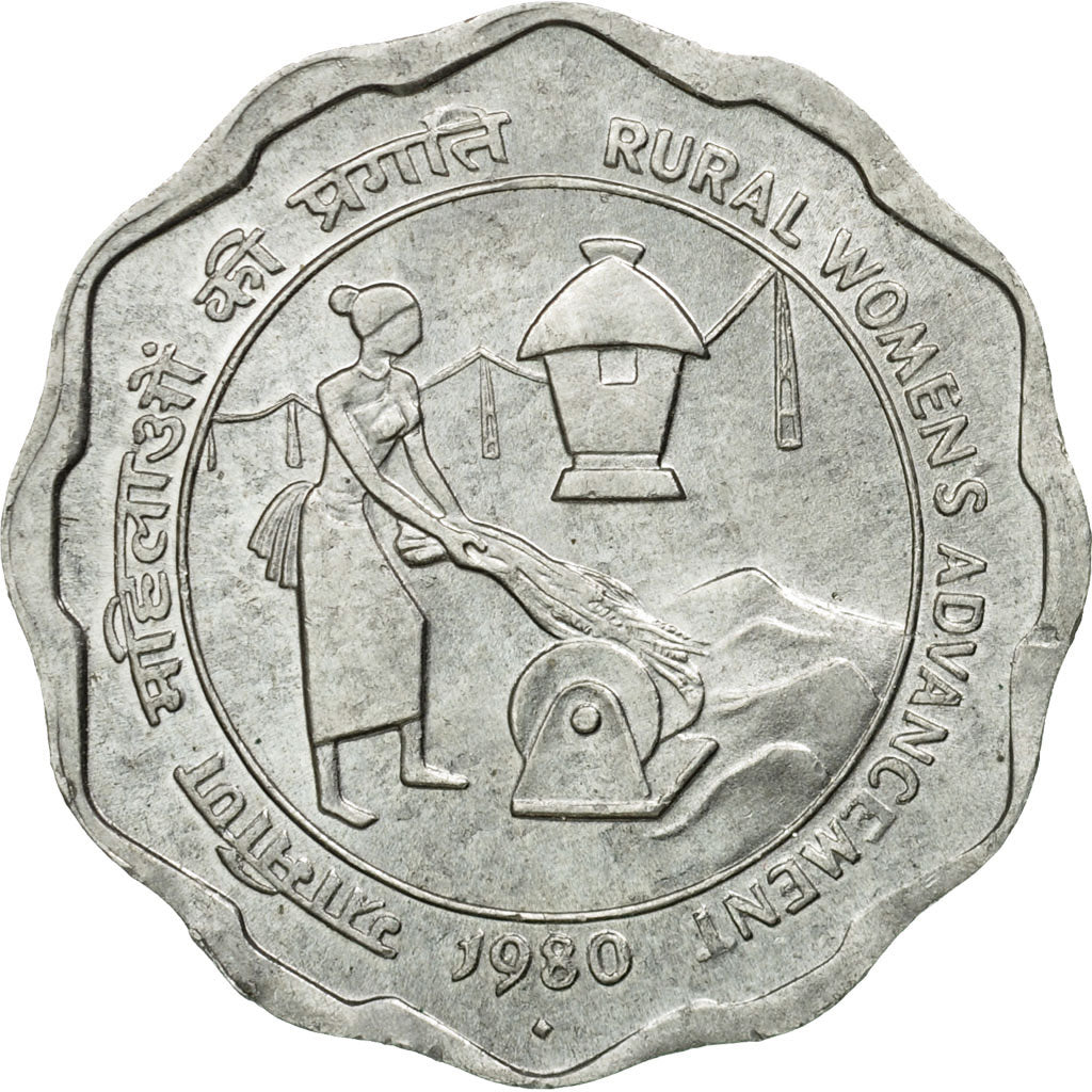 Monnaie, INDIA-REPUBLIC, 10 Paise, 1980, TB+, Aluminium, KM:35