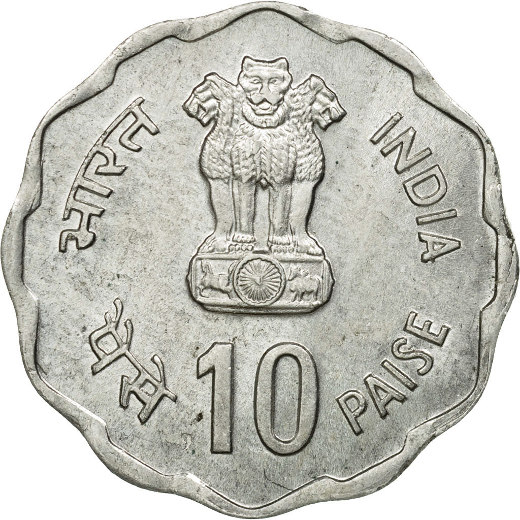Monnaie, INDIA-REPUBLIC, 10 Paise, 1980, TB+, Aluminium, KM:35