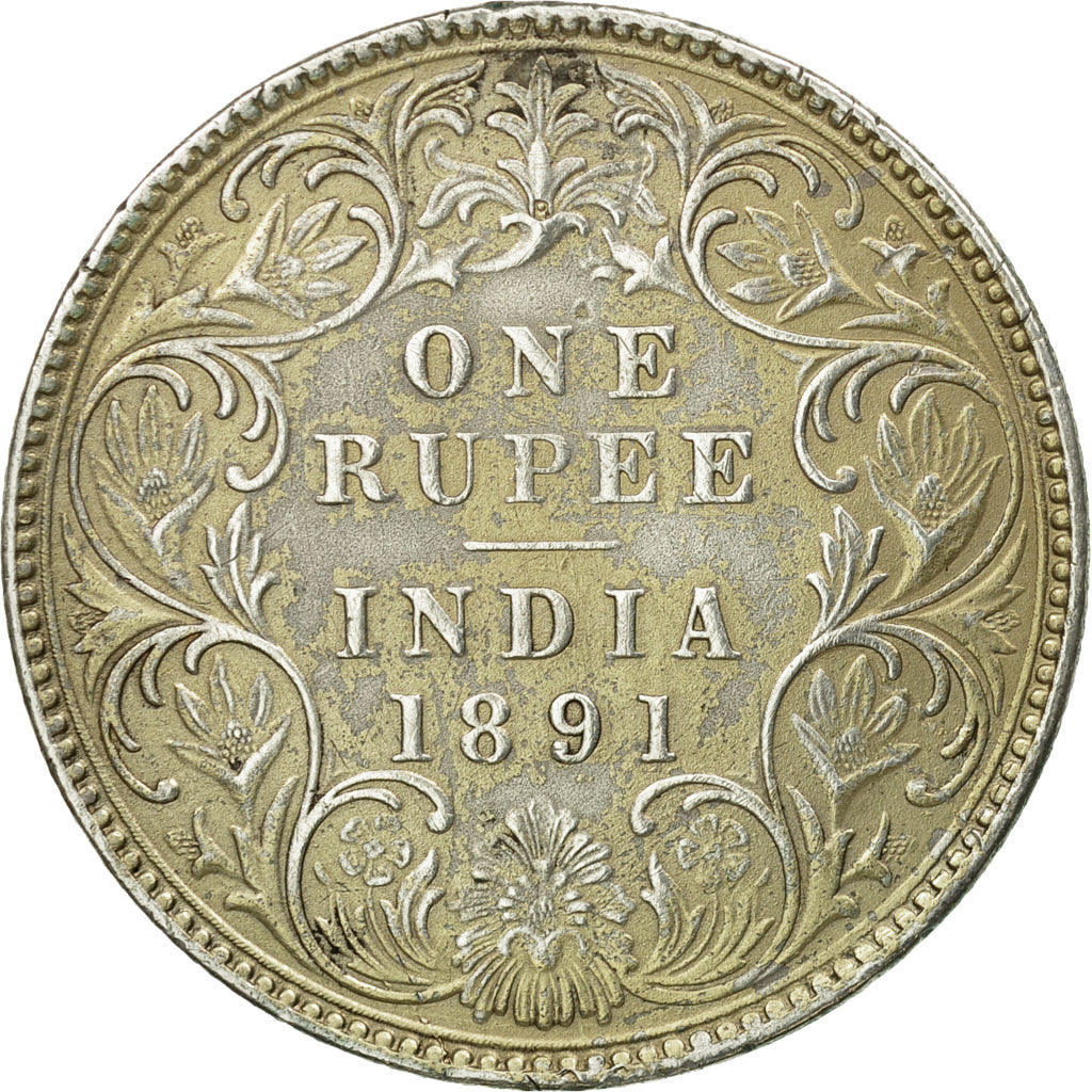Monnaie, INDIA-BRITISH, Victoria, Rupee, 1891, TB+, Argent, KM:492