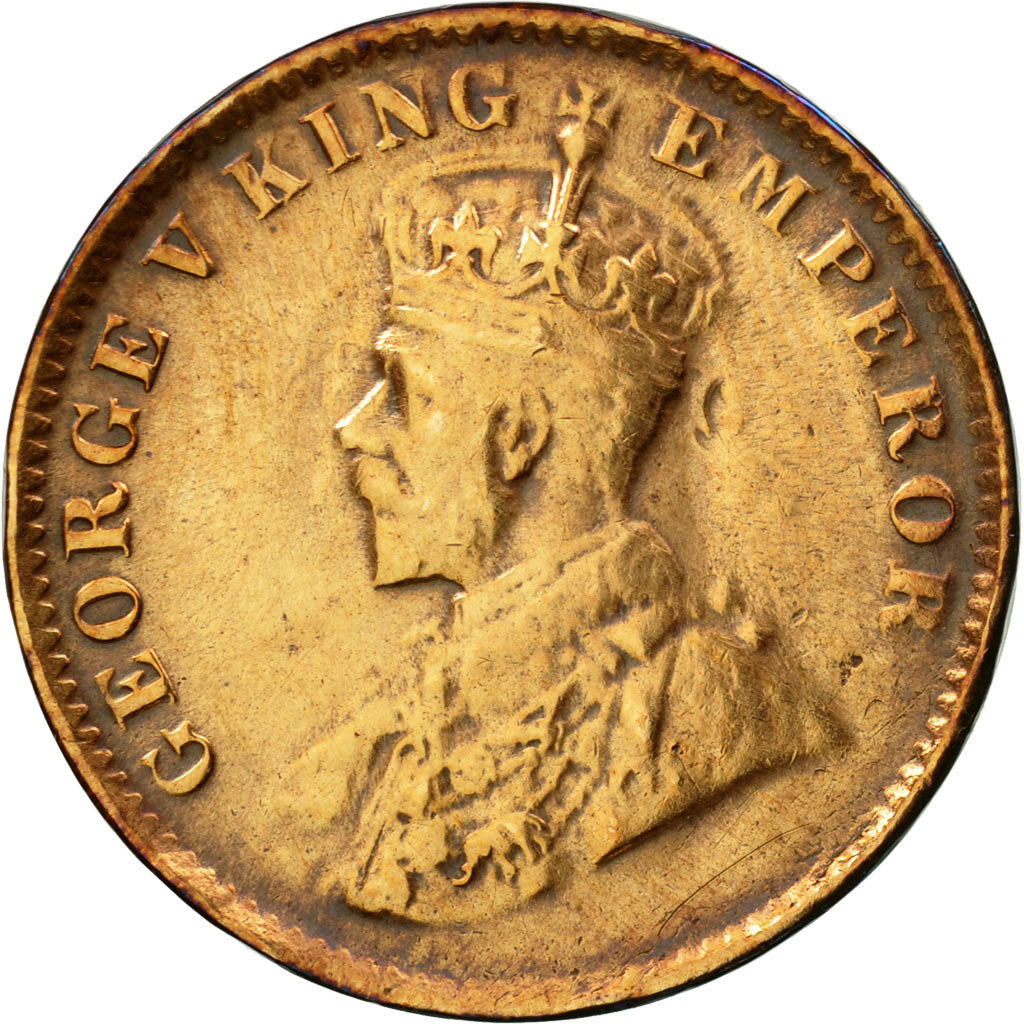 Monnaie, INDIA-BRITISH, George V, 1/4 Anna, 1919, TB+, Bronze, KM:512