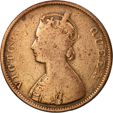 Coin, INDIA-BRITISH, Victoria, 1/2 Anna, 1862, VF(20-25), Copper, KM:468
