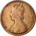 Coin, INDIA-BRITISH, Victoria, 1/2 Anna, 1862, VF(20-25), Copper, KM:468