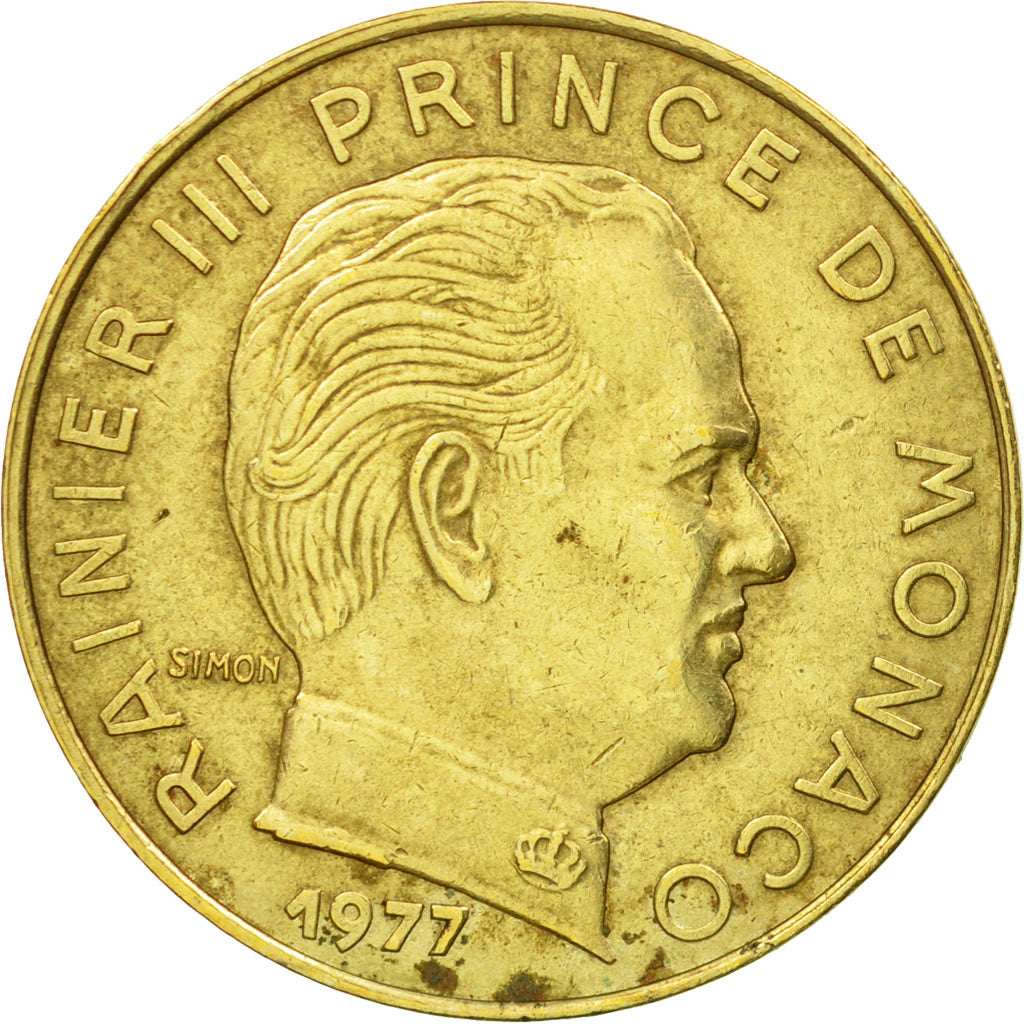 Münze, Monaco, Rainier III, 20 Centimes, 1977, S+, Aluminum-Bronze, KM:143