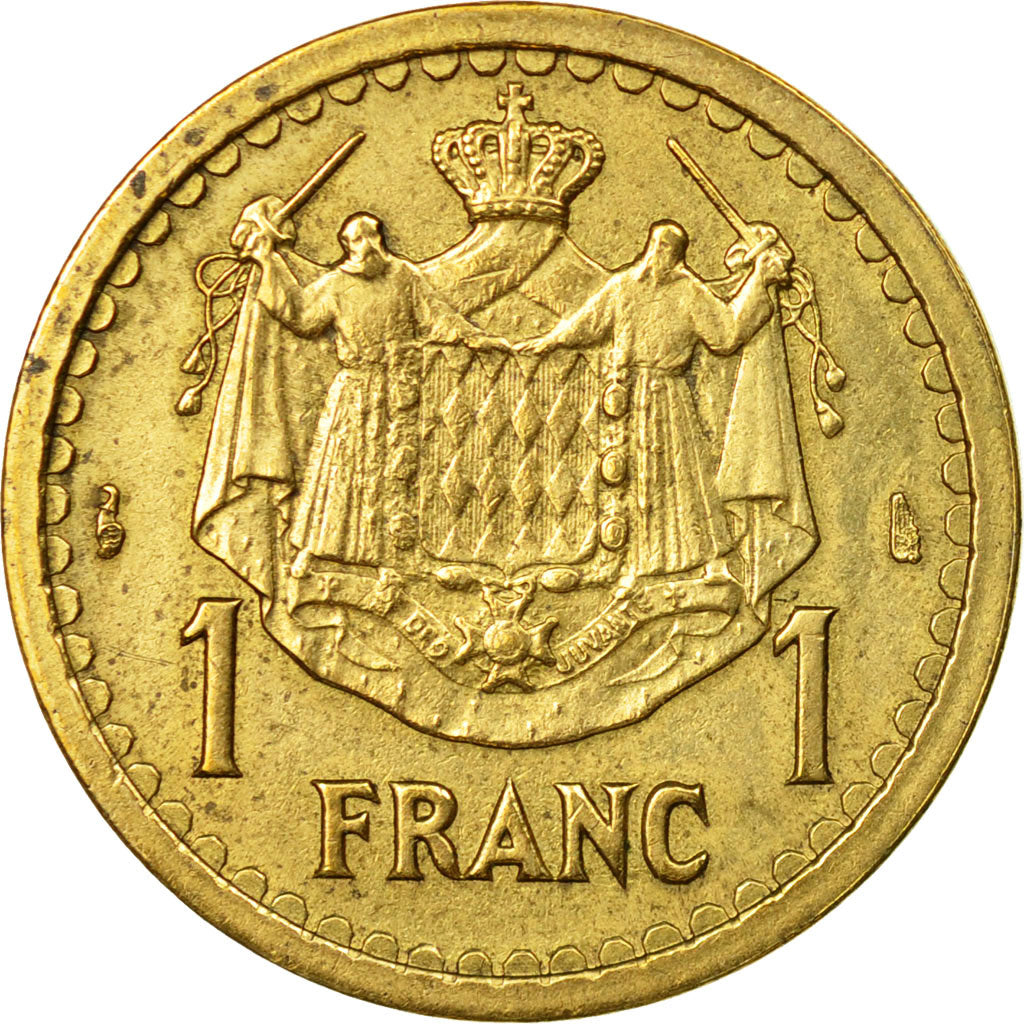 Munten, Monaco, Louis II, Franc, Undated (1943), Poissy, ZF, Aluminium, KM:120