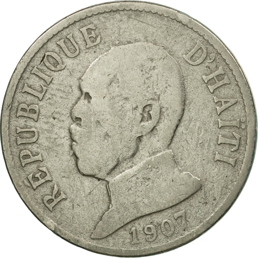 Moneta, Haiti, 20 Centimes, 1907, MB+, Rame-nichel, KM:55