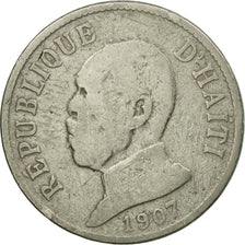 Moneta, Haiti, 20 Centimes, 1907, MB+, Rame-nichel, KM:55