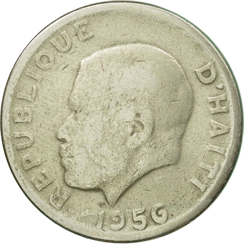 Moneda, Haití, 20 Centimes, 1956, BC+, Cobre - níquel - cinc, KM:61
