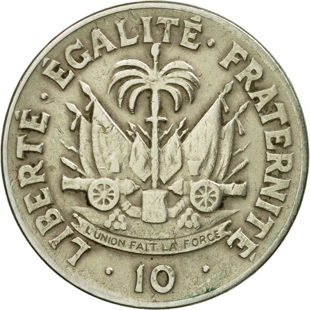 Monnaie, Haïti, 10 Centimes, 1970, TB+, Copper-Nickel-Zinc, KM:63