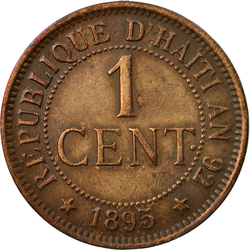 Moneda, Haití, Centime, 1895, BC+, Bronce, KM:48