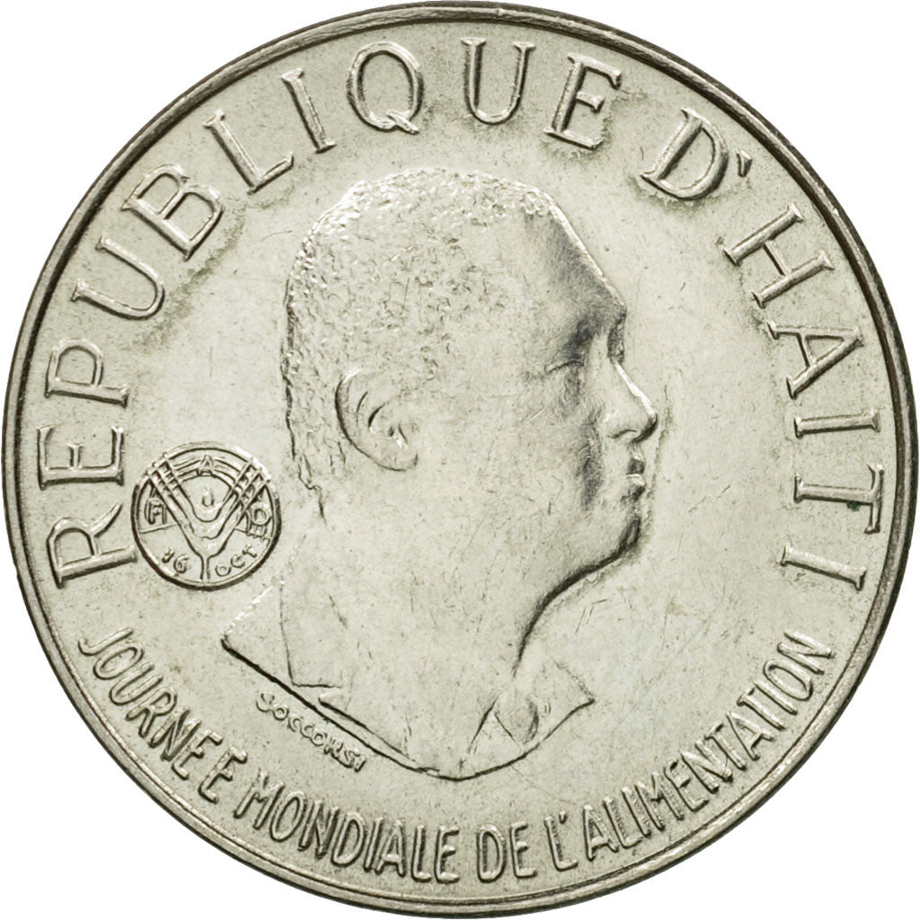 Moneda, Haití, 5 Centimes, 1981, MBC, Cobre - níquel, KM:145