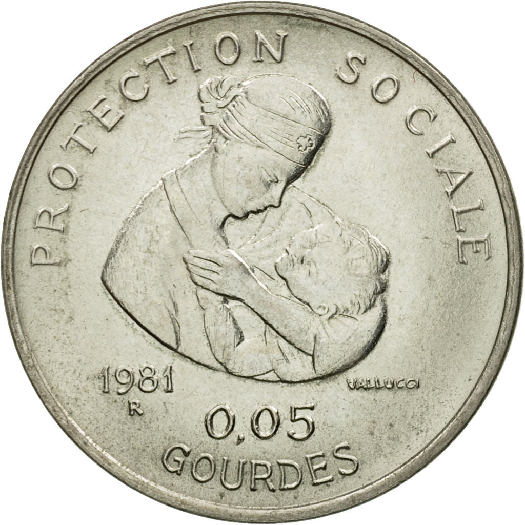 Moneda, Haití, 5 Centimes, 1981, MBC, Cobre - níquel, KM:145