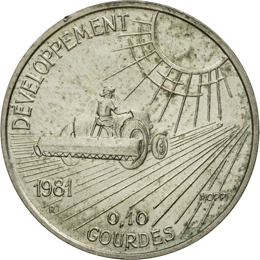 Münze, Haiti, 10 Centimes, 1981, S+, Copper-nickel, KM:146