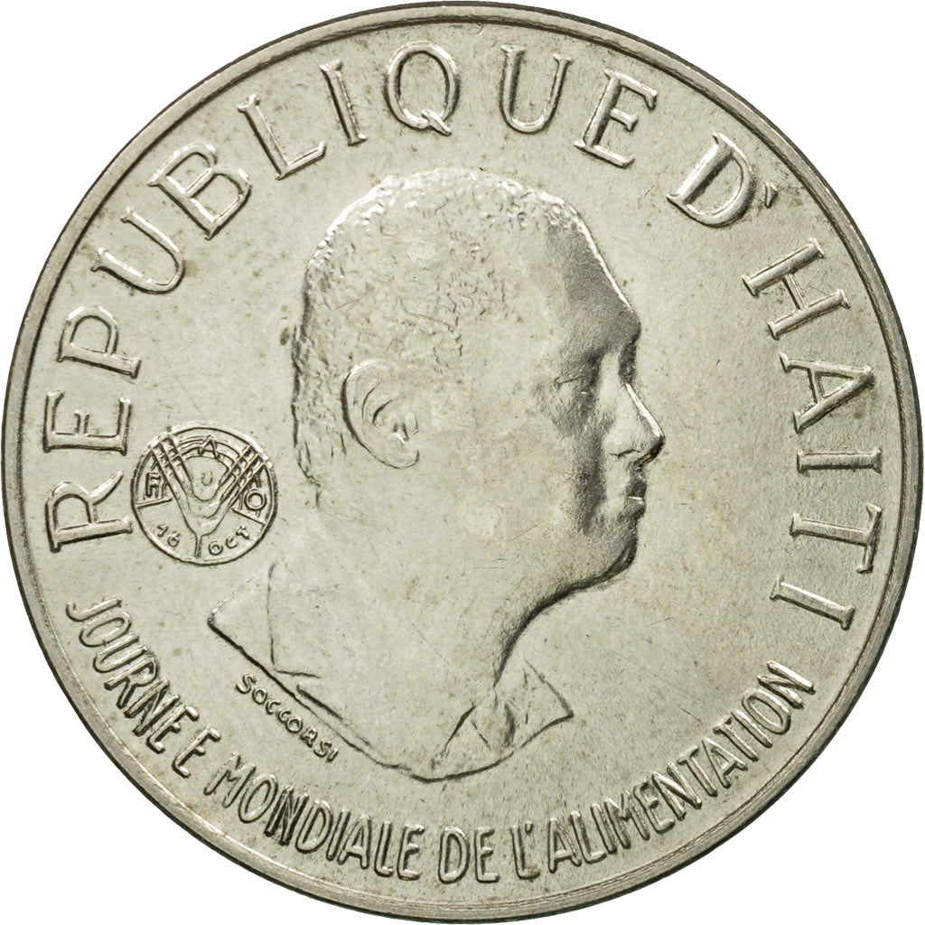 Moneta, Haiti, 20 Centimes, 1981, MB+, Rame-nichel, KM:147