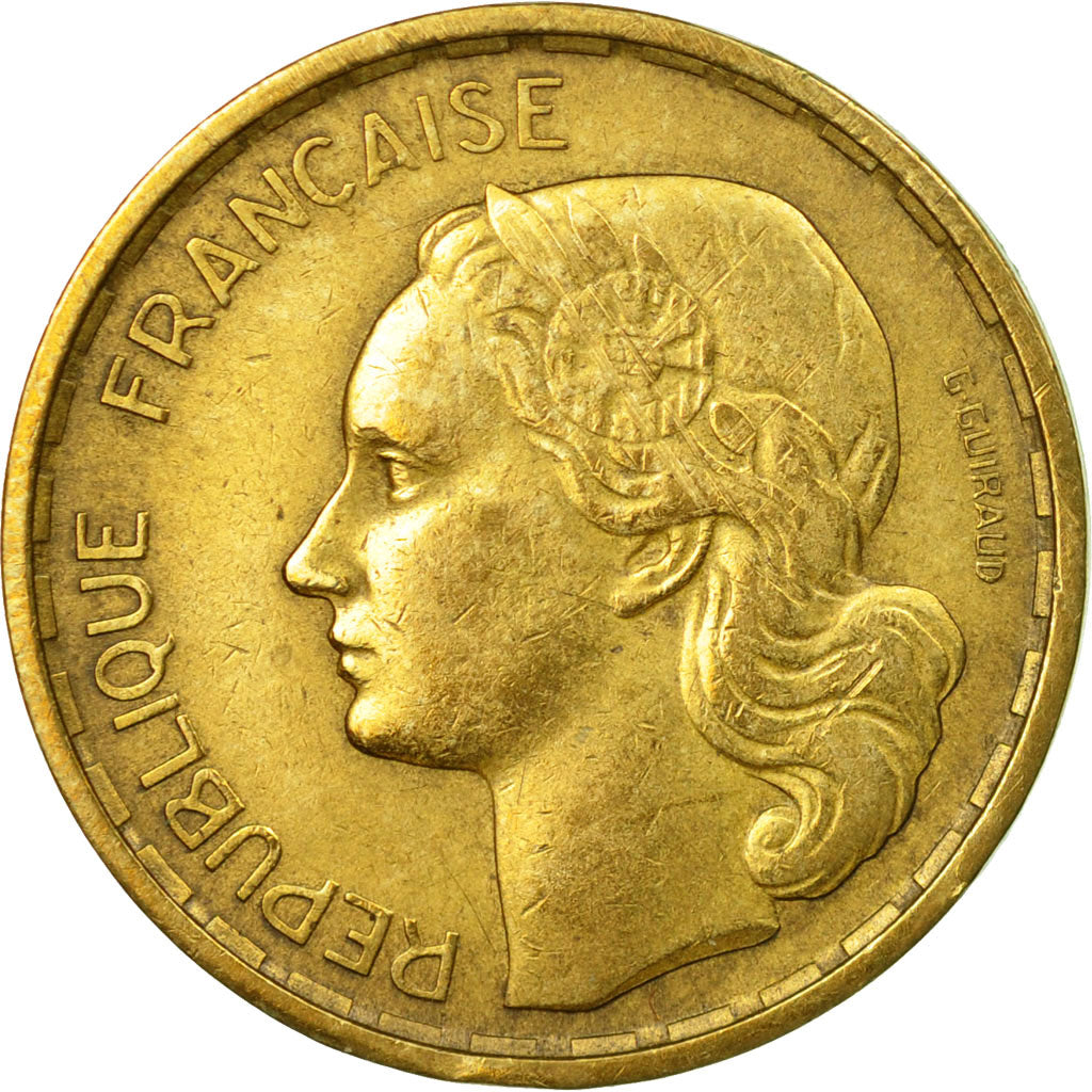 Moneta, Francia, Guiraud, 20 Francs, 1950, Beaumont - Le Roger, MB+
