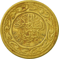 Moneta, Tunisia, 100 Millim, 2008, Paris, MB, Ottone, KM:309
