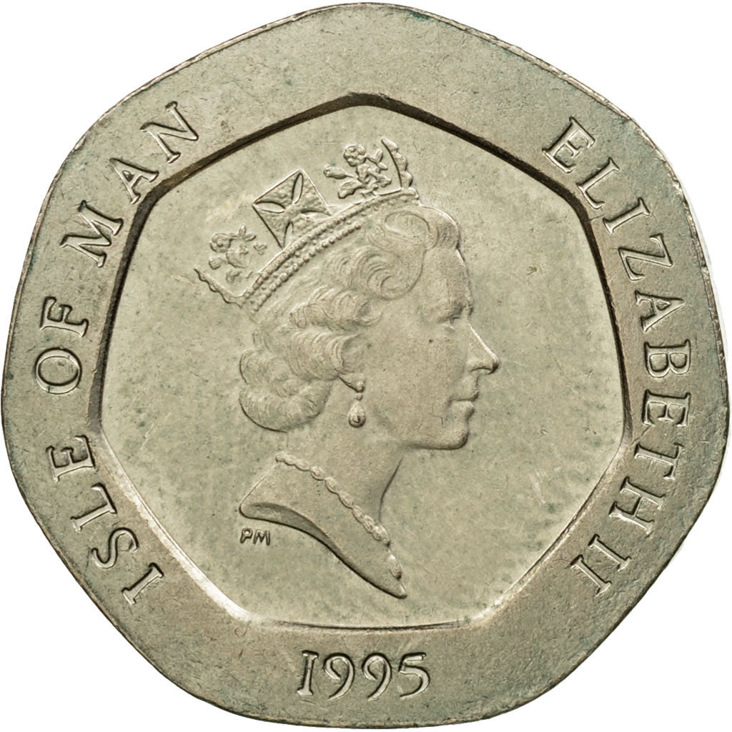 Moneta, Isola di Man, Elizabeth II, 20 Pence, 1995, MB+, Rame-nichel, KM:391