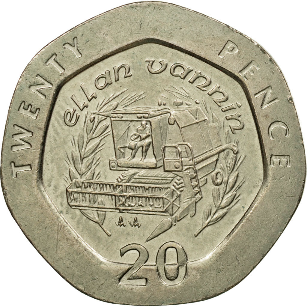 Moneta, Isola di Man, Elizabeth II, 20 Pence, 1995, MB+, Rame-nichel, KM:391