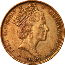 Coin, Isle of Man, Elizabeth II, Penny, 1988, VF(30-35), Bronze, KM:207