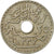Moneta, Tunisia, Muhammad al-Nasir Bey, 25 Centimes, 1919, Paris, VF(30-35)