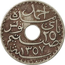 Münze, Tunesien, Ahmad Pasha Bey, 25 Centimes, 1938, Paris, SGE+
