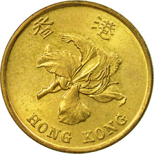 Coin, Hong Kong, Elizabeth II, 50 Cents, 1993, VF(30-35), Brass plated steel
