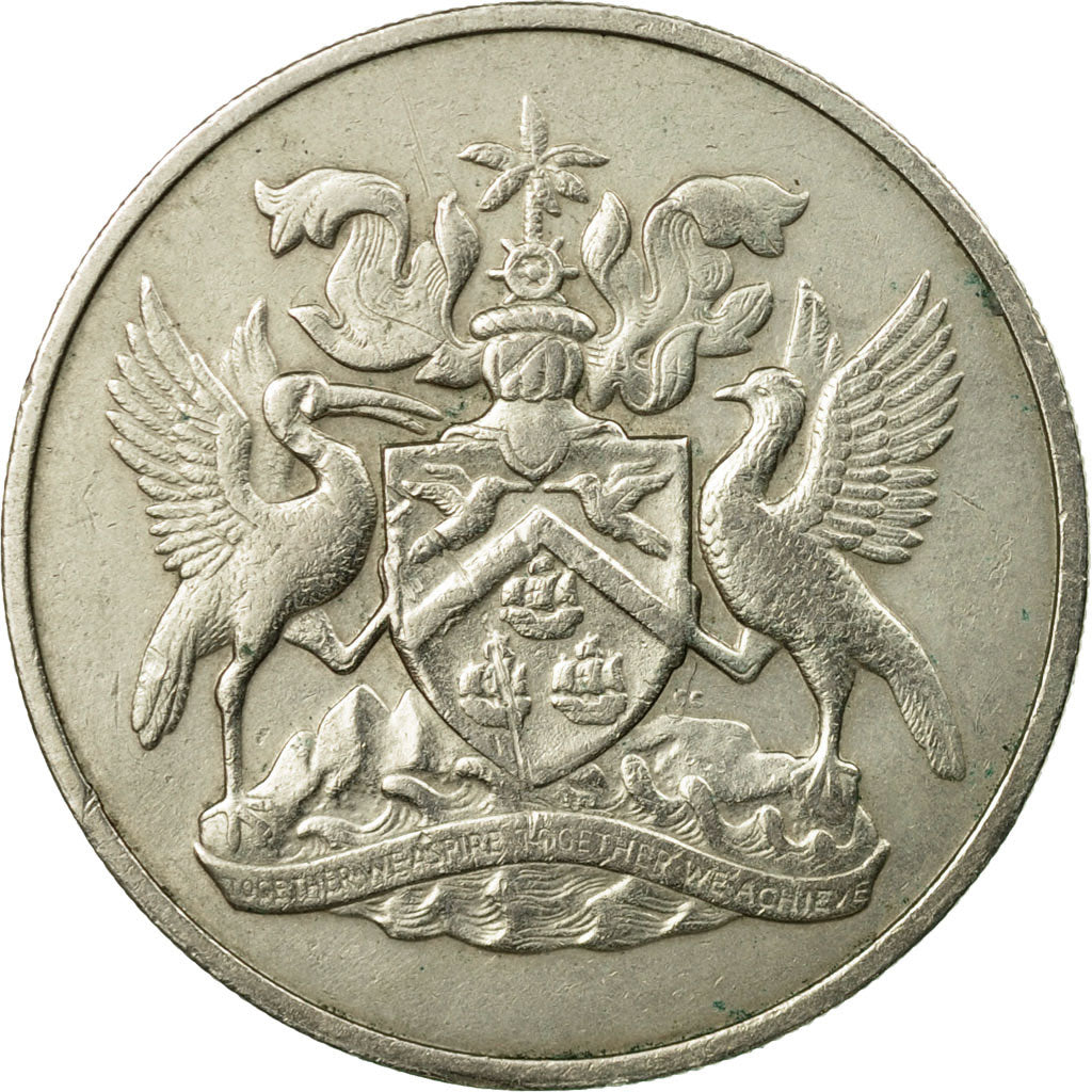 Monnaie, TRINIDAD & TOBAGO, 50 Cents, 1967, Franklin Mint, TB+, Copper-nickel