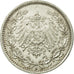 Munten, DUITSLAND - KEIZERRIJK, 1/2 Mark, 1917, Berlin, ZF, Zilver, KM:17