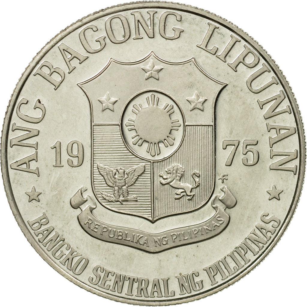Moneta, Filippine, Piso, 1975, BB, Rame-nichel, KM:209.1