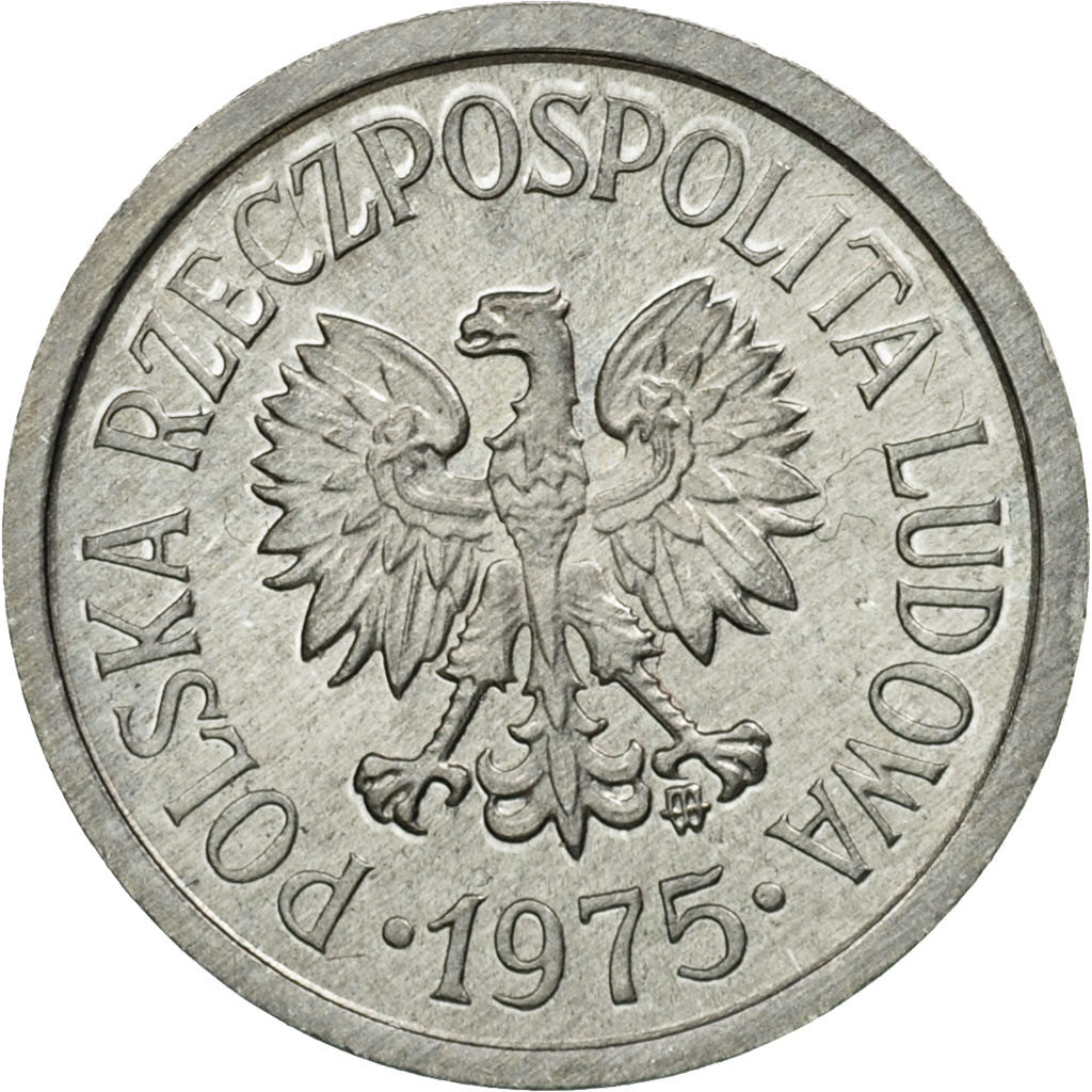 Coin, Poland, 10 Groszy, 1975, Warsaw, VF(30-35), Aluminum, KM:AA47