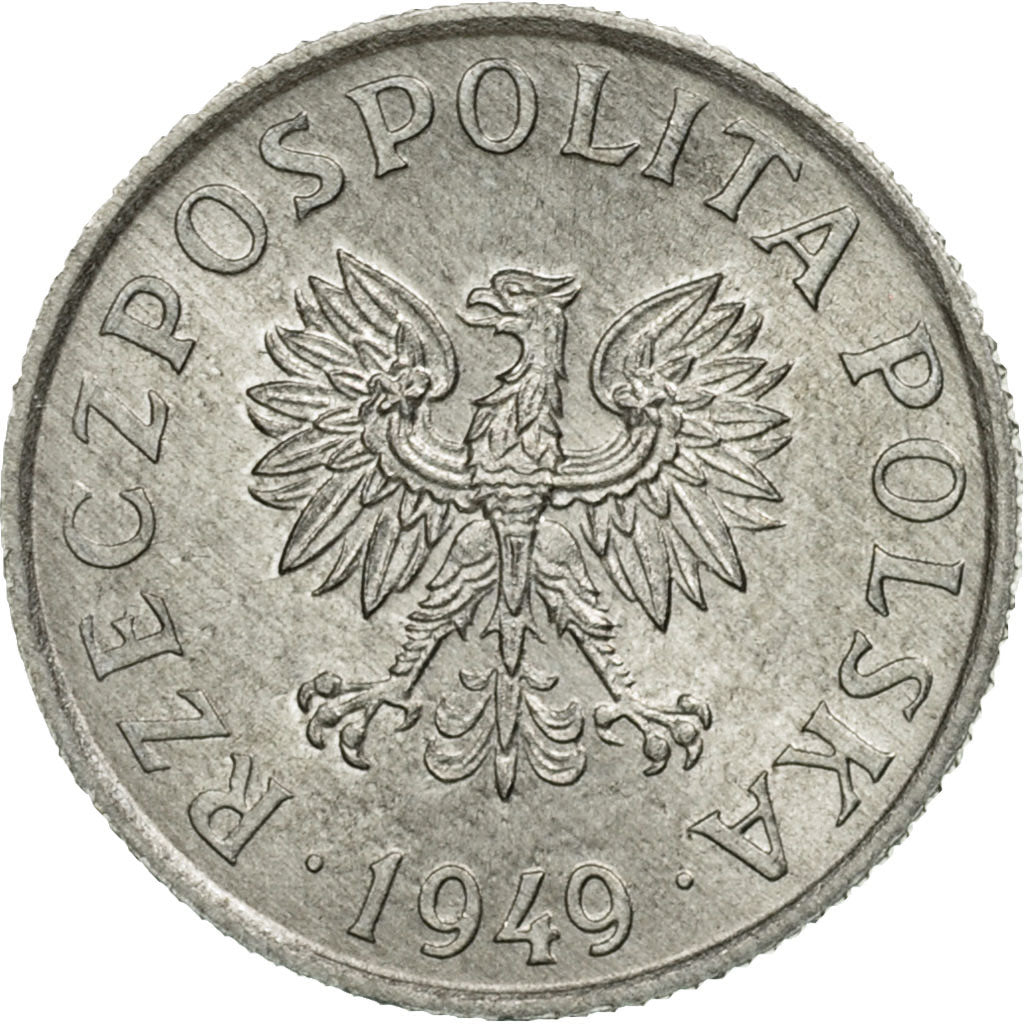 Moneta, Polonia, 2 Grosze, 1949, Warsaw, BB, Alluminio, KM:40