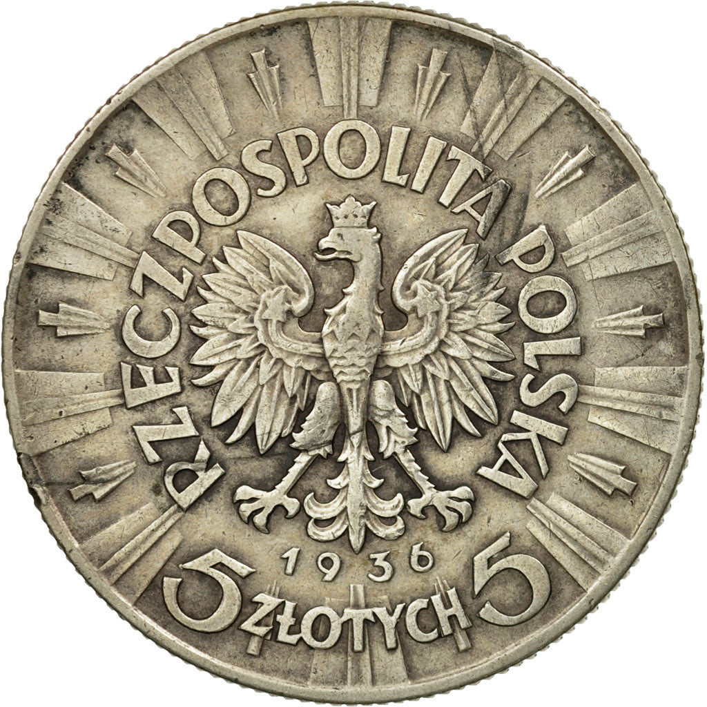 Monnaie, Pologne, 5 Zlotych, 1936, Warsaw, TB+, Argent, KM:28