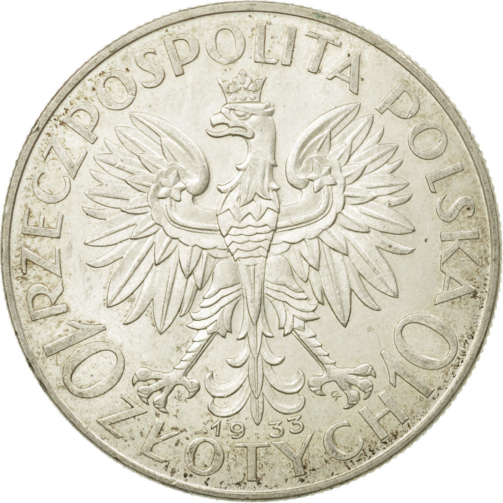 Monnaie, Pologne, 10 Zlotych, 1933, Warsaw, TB+, Argent, KM:22