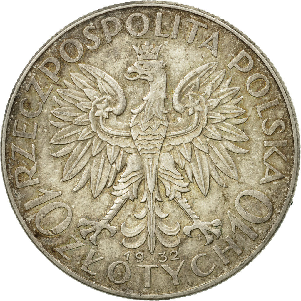 Monnaie, Pologne, 10 Zlotych, 1932, Warsaw, TB+, Argent, KM:22
