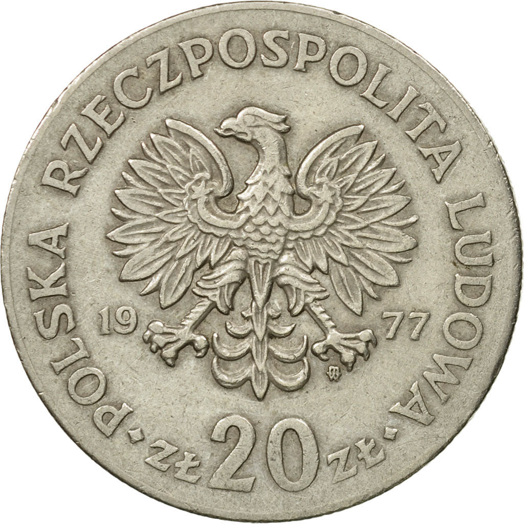 Monnaie, Pologne, 20 Zlotych, 1977, Warsaw, TB+, Copper-nickel, KM:69