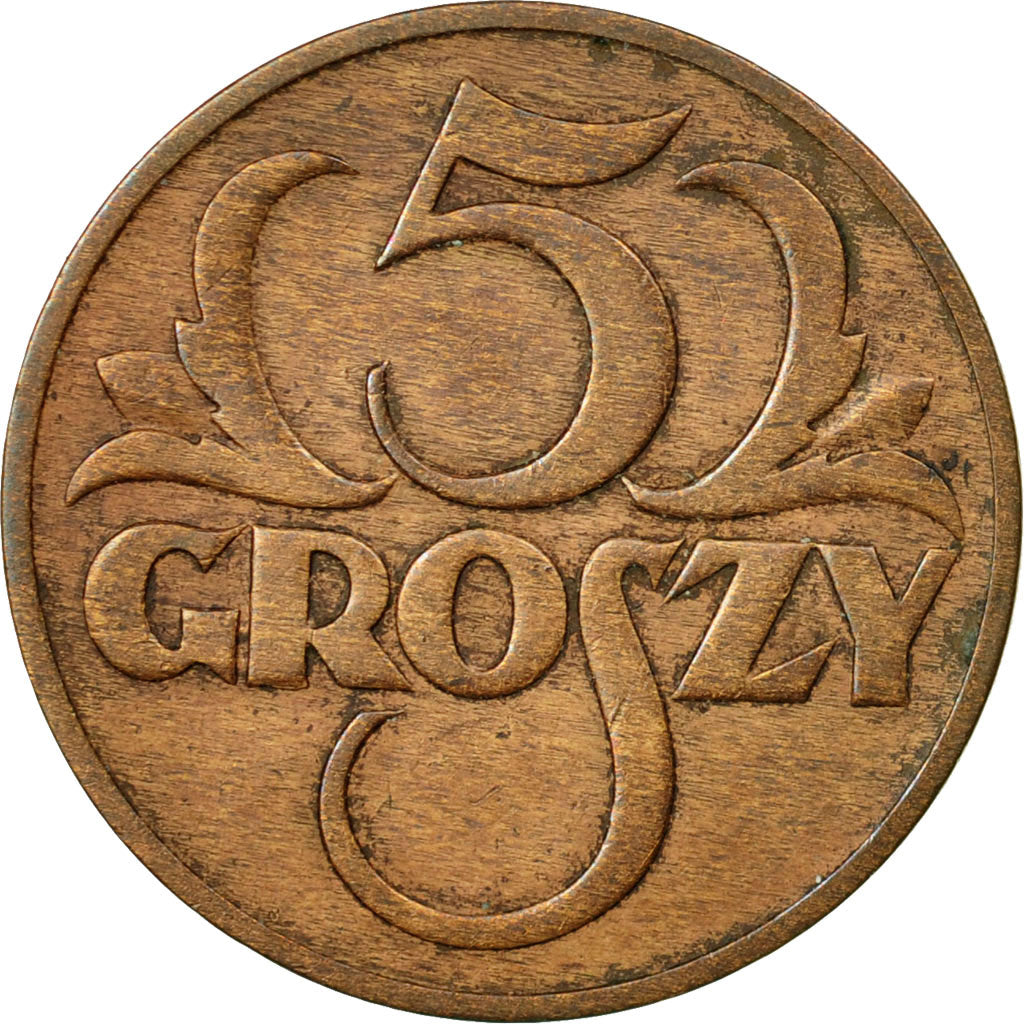 Monnaie, Pologne, 5 Groszy, 1934, Warsaw, TB+, Bronze, KM:10a