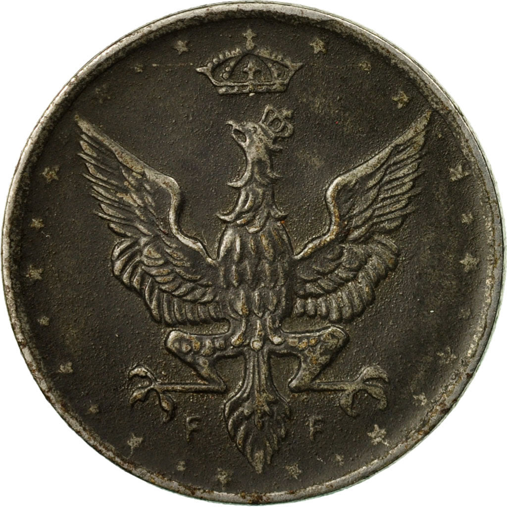 Moneta, Polonia, 10 Fenigow, 1917, Stuttgart, Germany, MB+, Ferro, KM:6