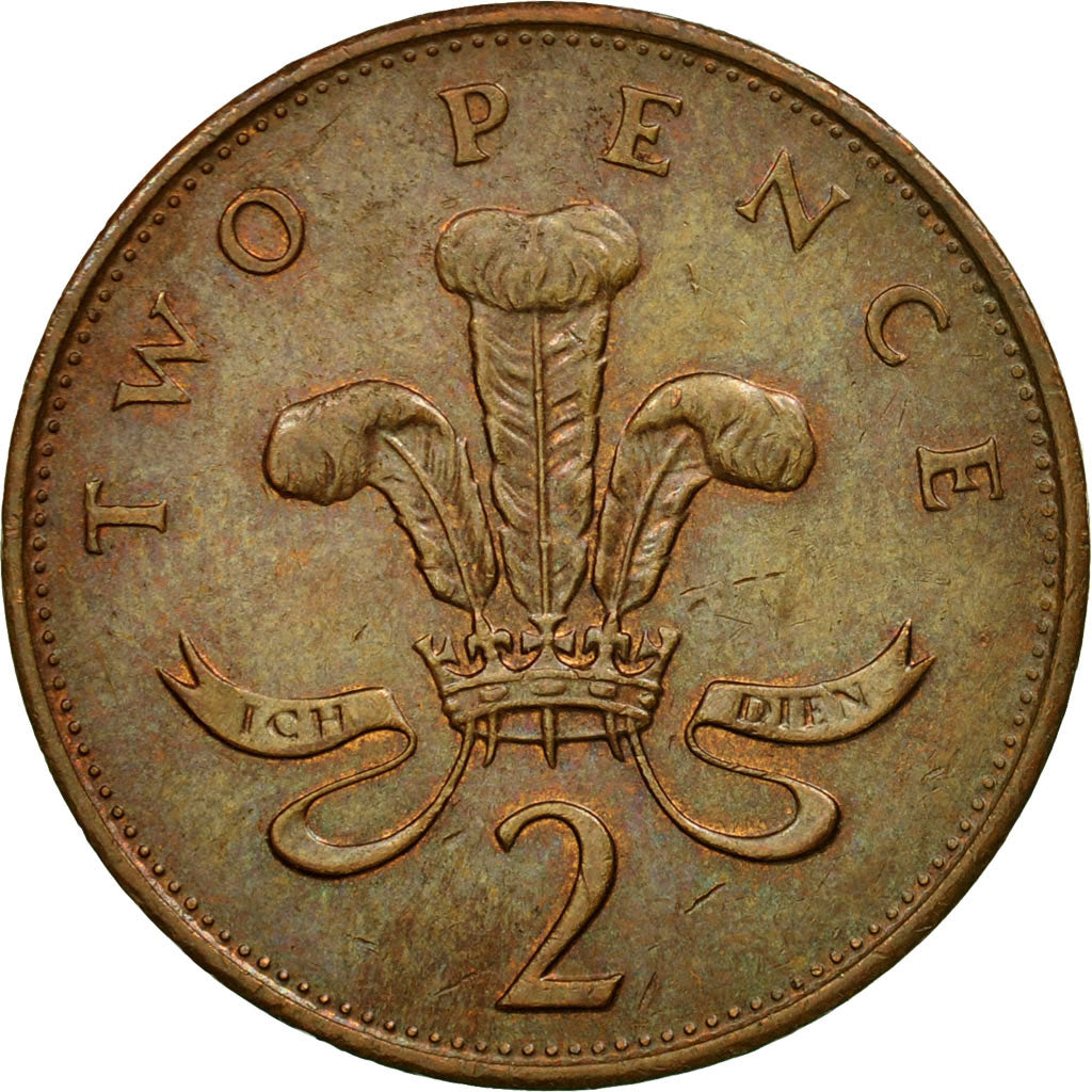 Coin, Great Britain, Elizabeth II, 2 Pence, 1990, VF(30-35), Bronze, KM:936