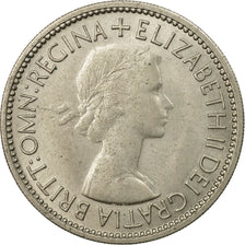 Münze, Großbritannien, Elizabeth II, Florin, Two Shillings, 1953, S+