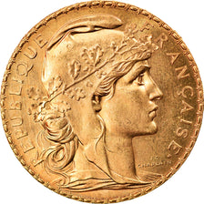 Moneta, Francia, Marianne, 20 Francs, 1907, Paris, SPL+, Oro, KM:857