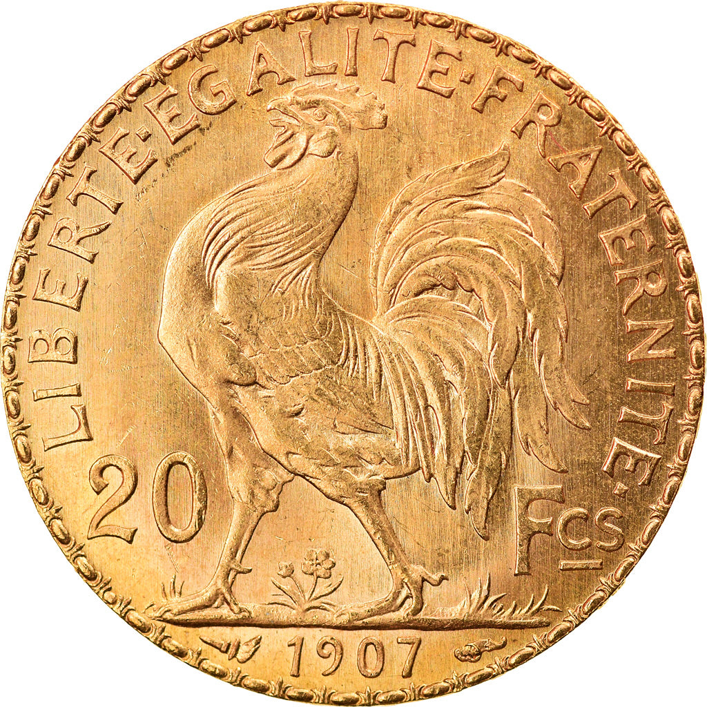 Coin, France, Marianne, 20 Francs, 1907, Paris, MS(64), Gold, KM:857