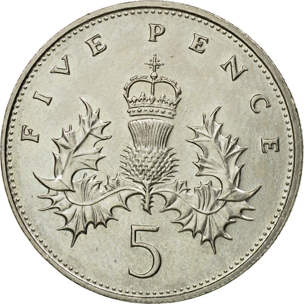 Coin, Great Britain, Elizabeth II, 5 Pence, 1987, EF(40-45), Copper-nickel