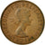 Moneda, Gran Bretaña, Elizabeth II, 1/2 Penny, 1963, BC+, Bronce, KM:896