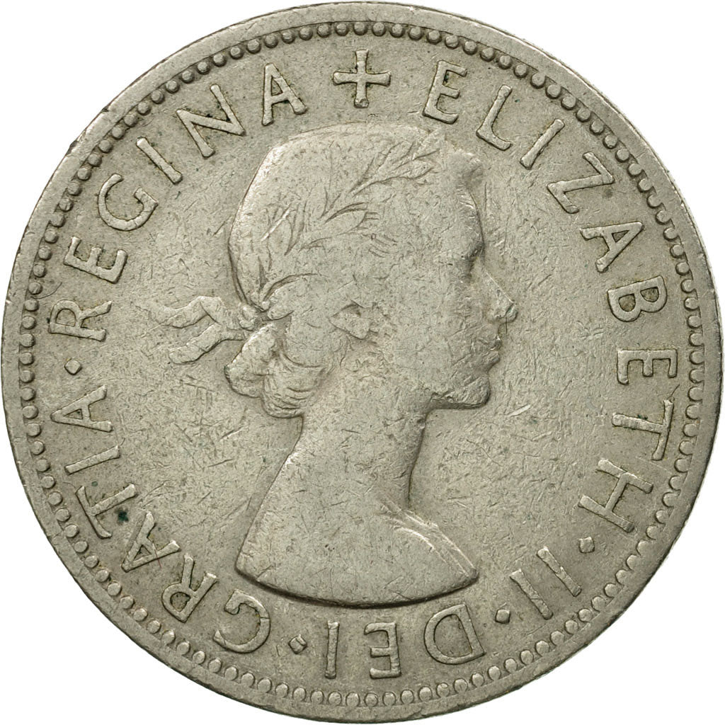 Coin, Great Britain, Elizabeth II, Florin, Two Shillings, 1957, VF(30-35)