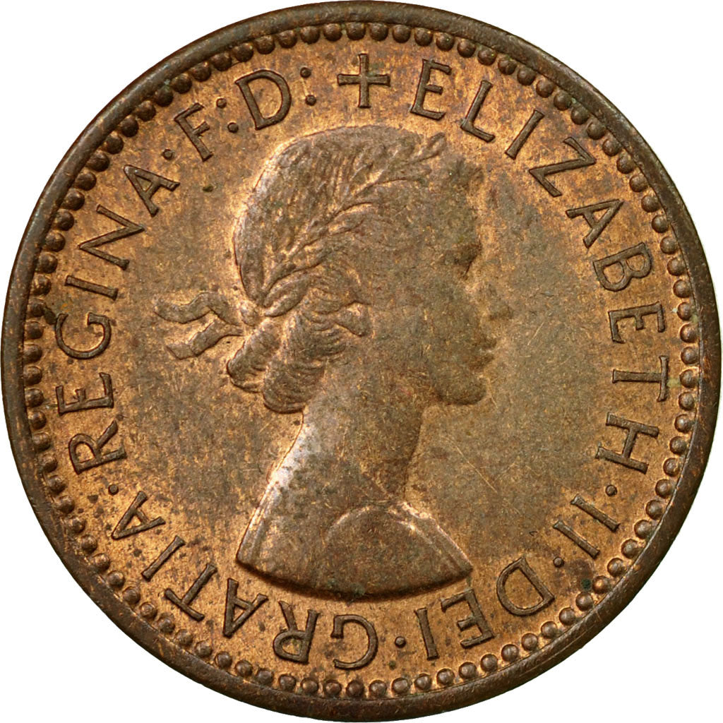 Monnaie, Grande-Bretagne, Elizabeth II, Farthing, 1954, TB+, Bronze, KM:895
