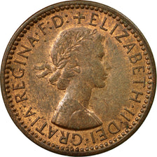 Monnaie, Grande-Bretagne, Elizabeth II, Farthing, 1954, TB+, Bronze, KM:895