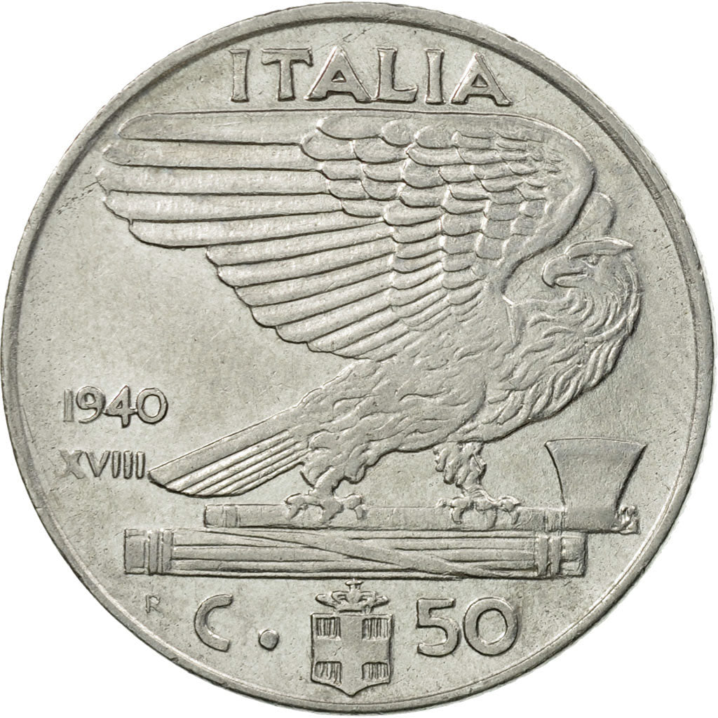 Coin, Italy, Vittorio Emanuele III, 50 Centesimi, 1940, Rome, VF(30-35)